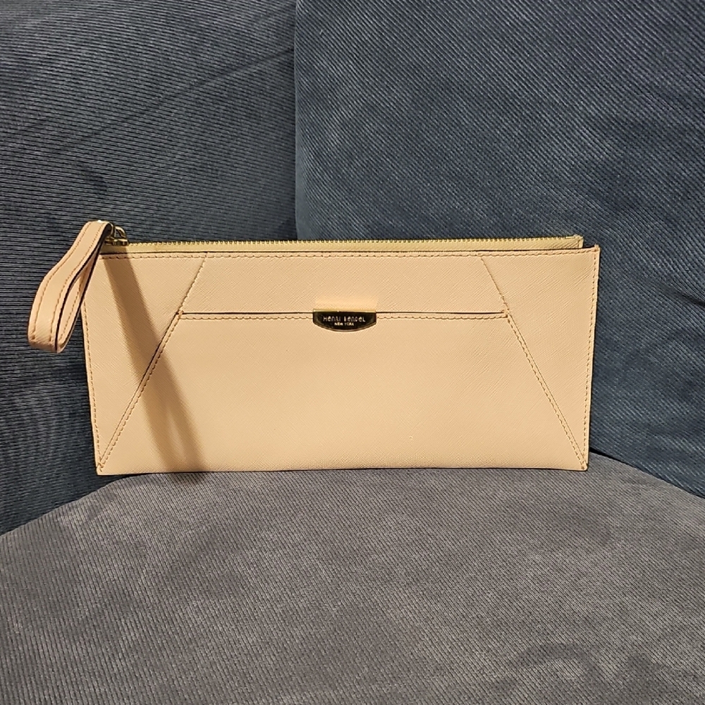 Henri Bendel Pink Clutch Minimalist Design